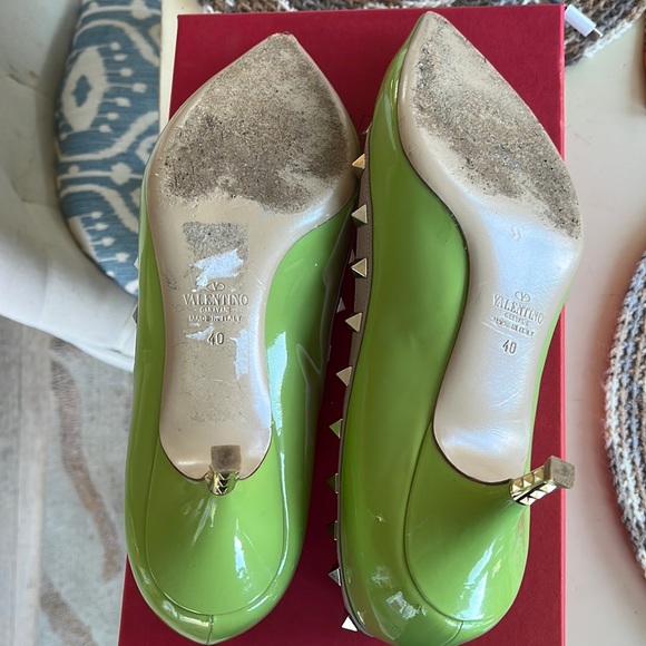 Authentic, Valentino Rockstud green shoes - Picture 4 of 8